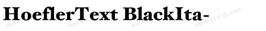 HoeflerText BlackIta字体转换
